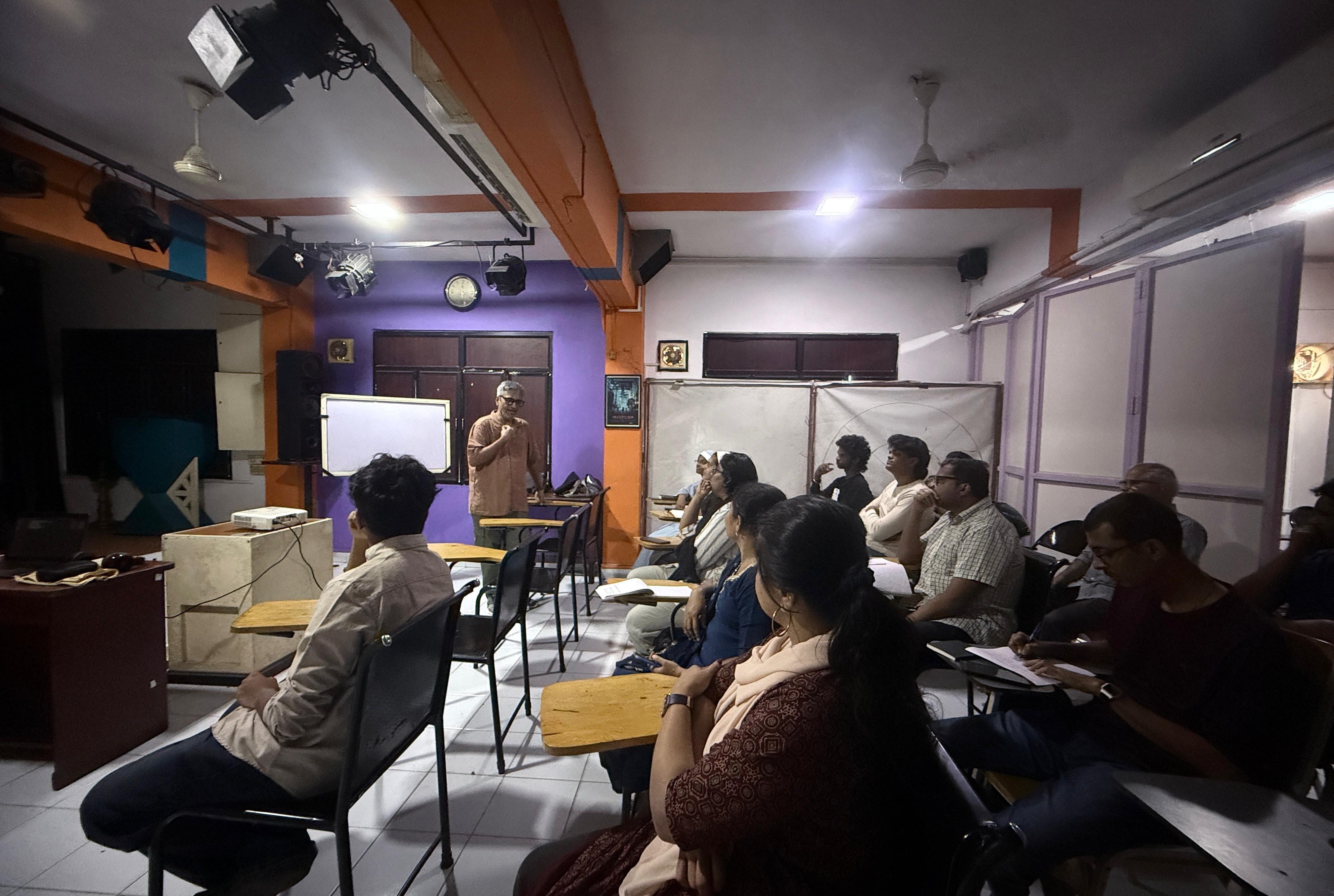Govind nihalani and sunny joseph during Chetana inauguration